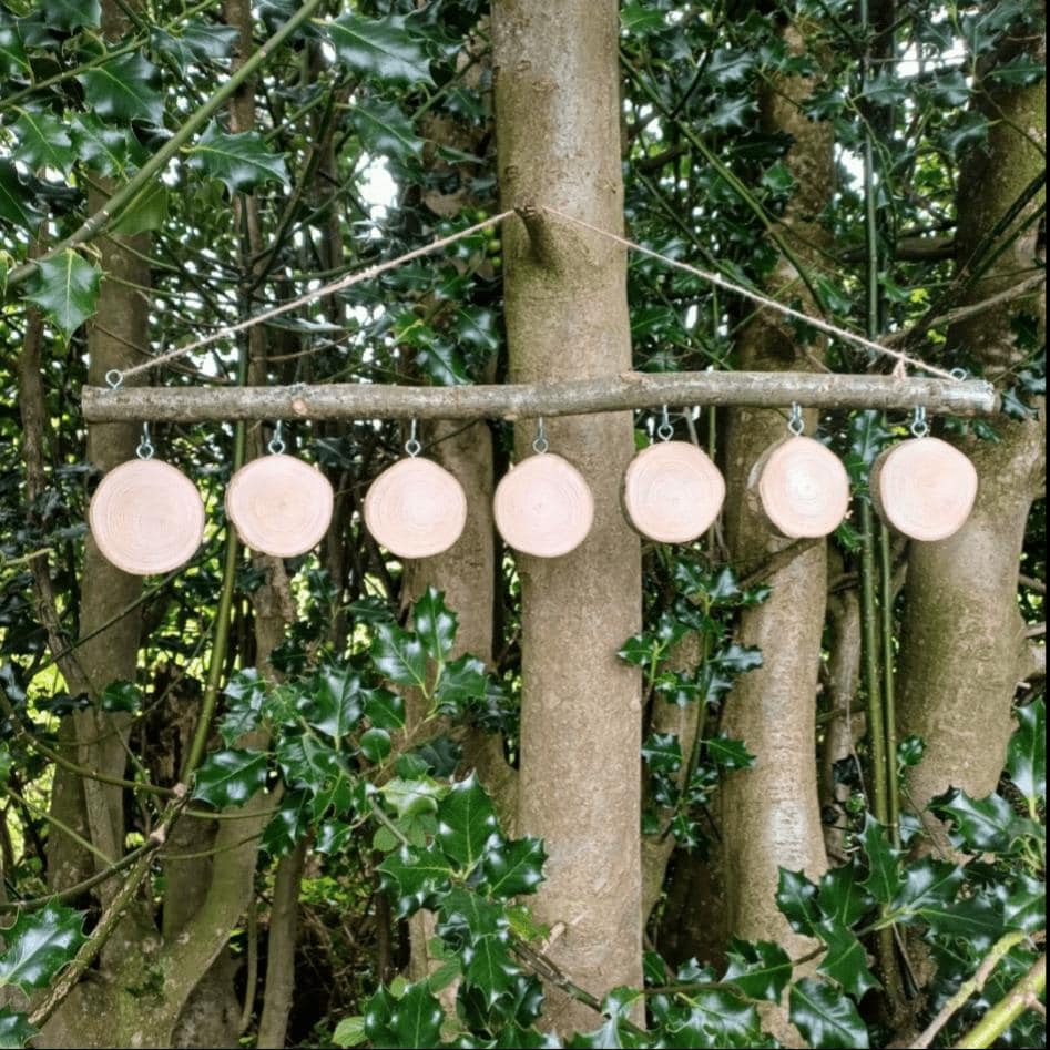 Blank Log Slice Hanging Set — Create Your Own Visual Timetable or Number Line