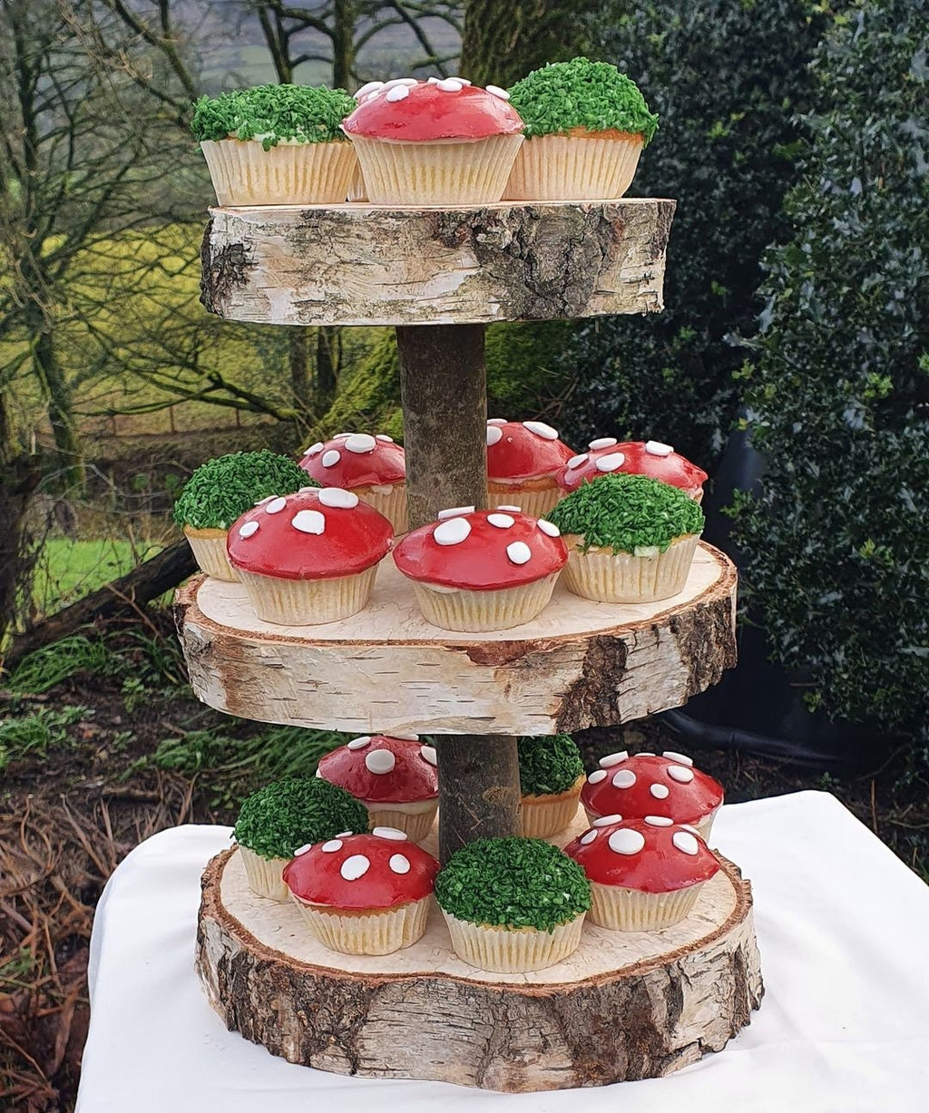 Rustic Log Slice Cake Stand - 2 or 3 Tier