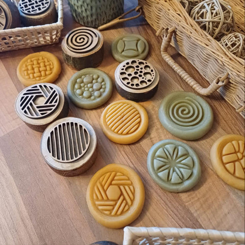 Abstract Shape Pre-Writing Playdough Log Slices - Set of 5