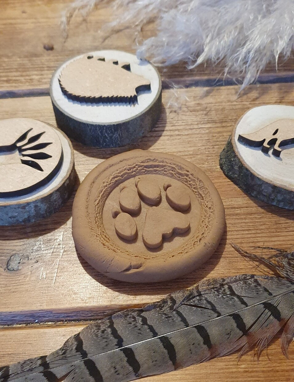 Woodland Animals & Footprints Playdough Stamps - Set of 10