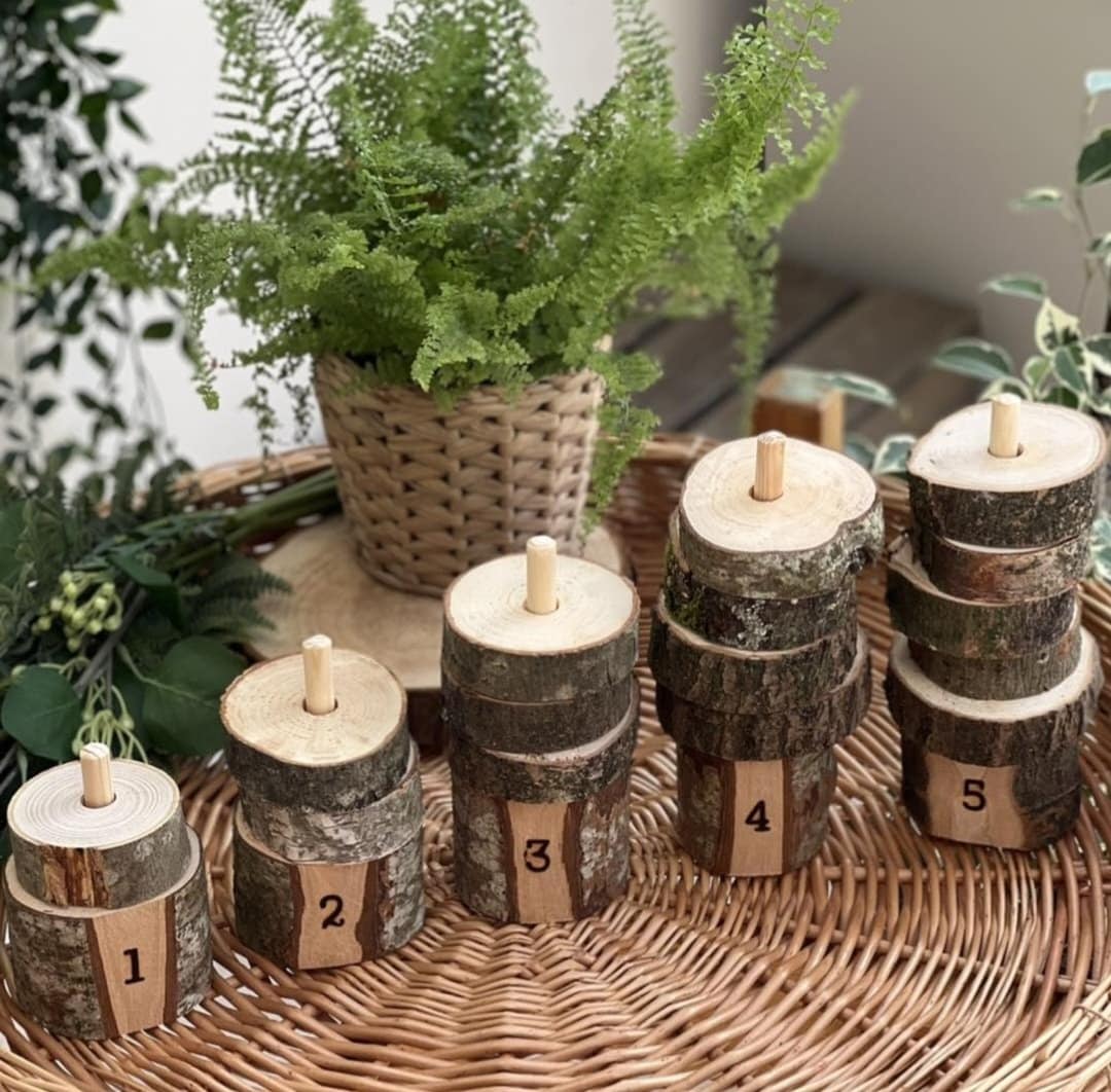 Rustic Log Slice Stacker