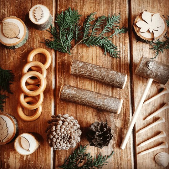 Natural Play Dough Tools Set