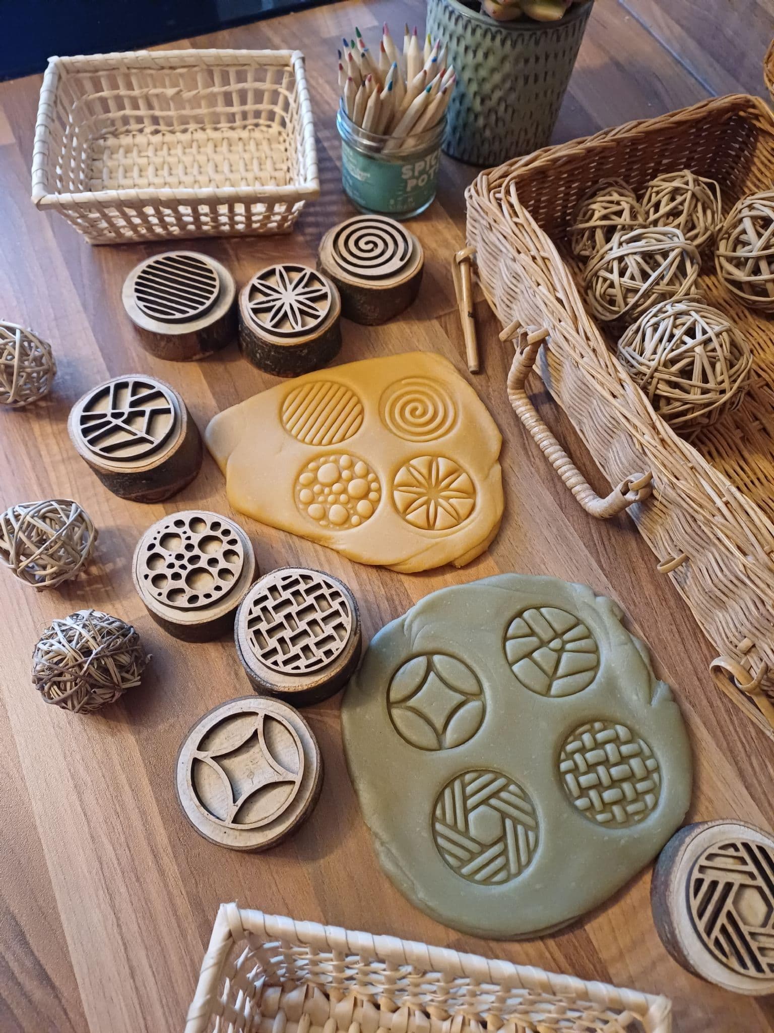 Abstract Shape Pre-Writing Playdough Log Slices - Set of 5