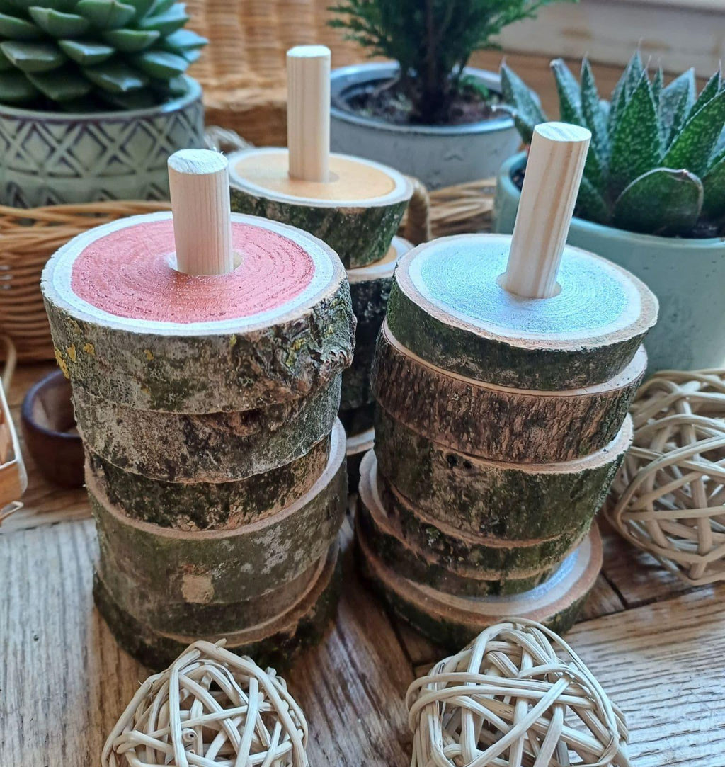 Colourful Log Slice Stackers