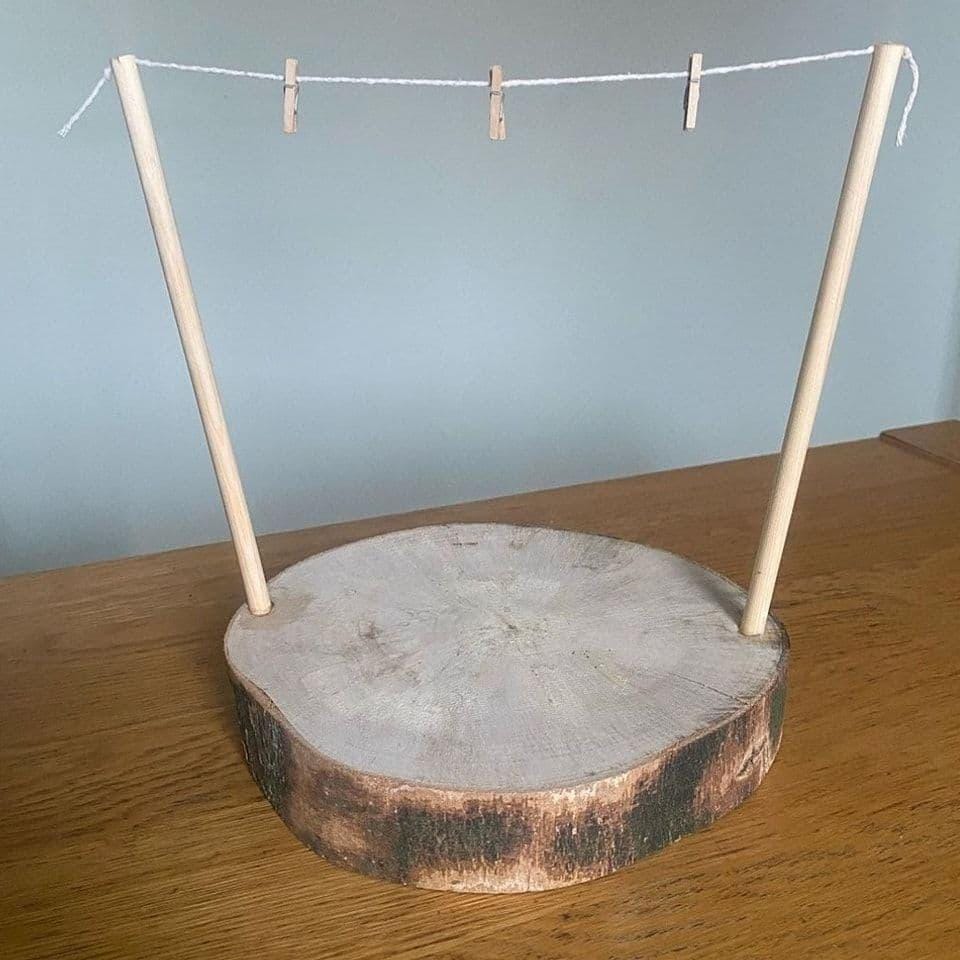 Natural Log Slice Washing Line