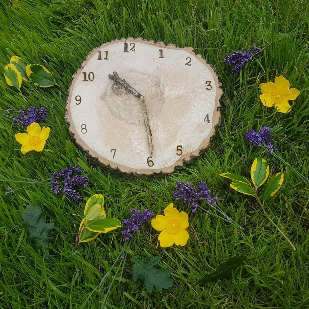 Log Slice Nature 'Clock'