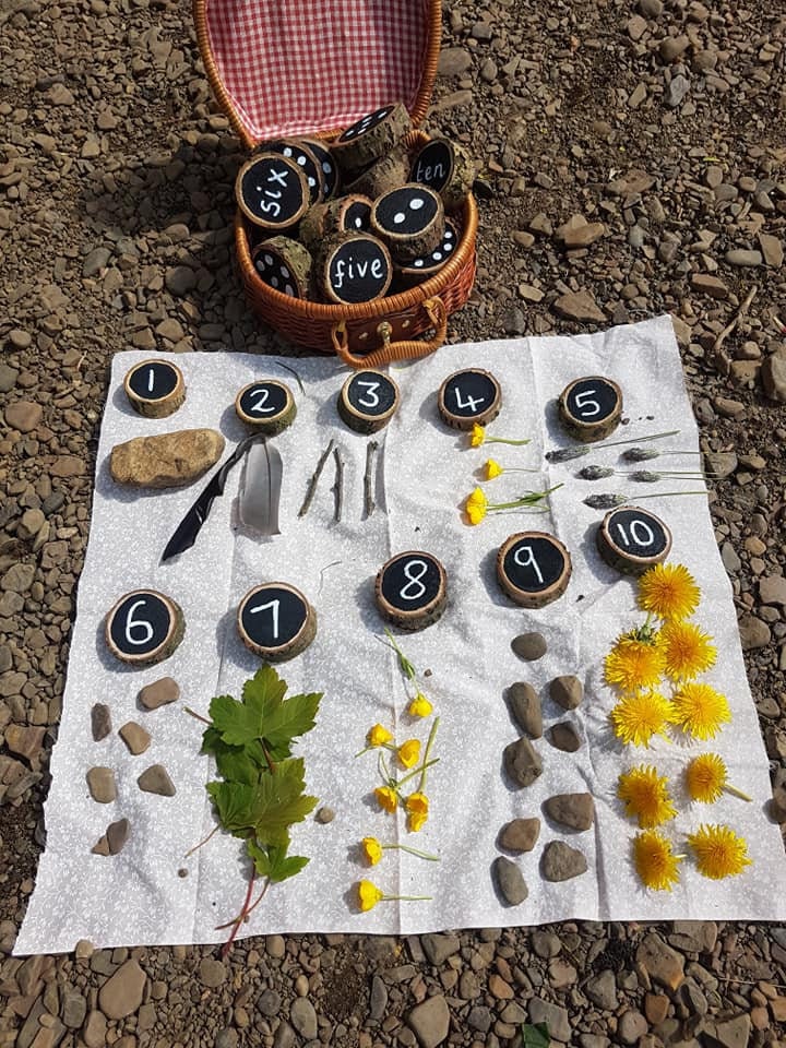 Chalkboard Painted Log Slices