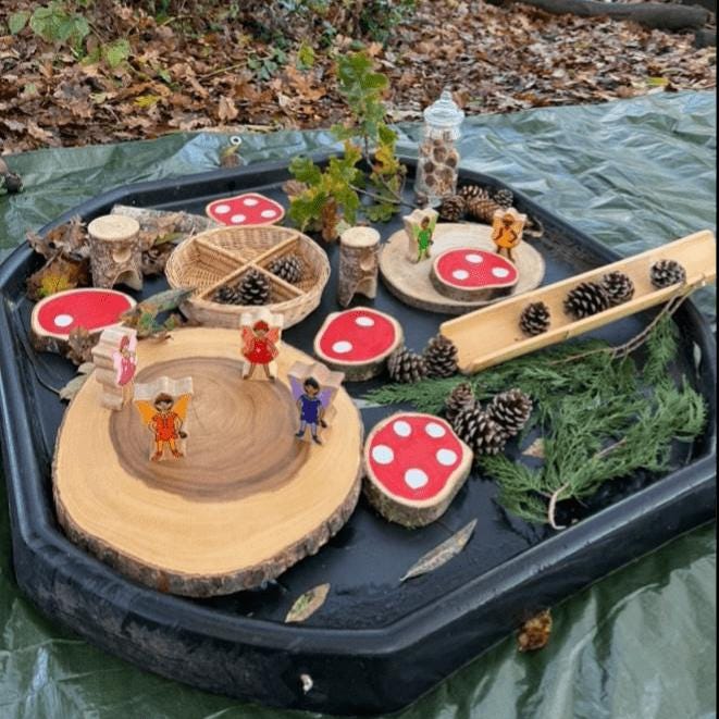 Toadstool Subitising Log Slices – Set of 5