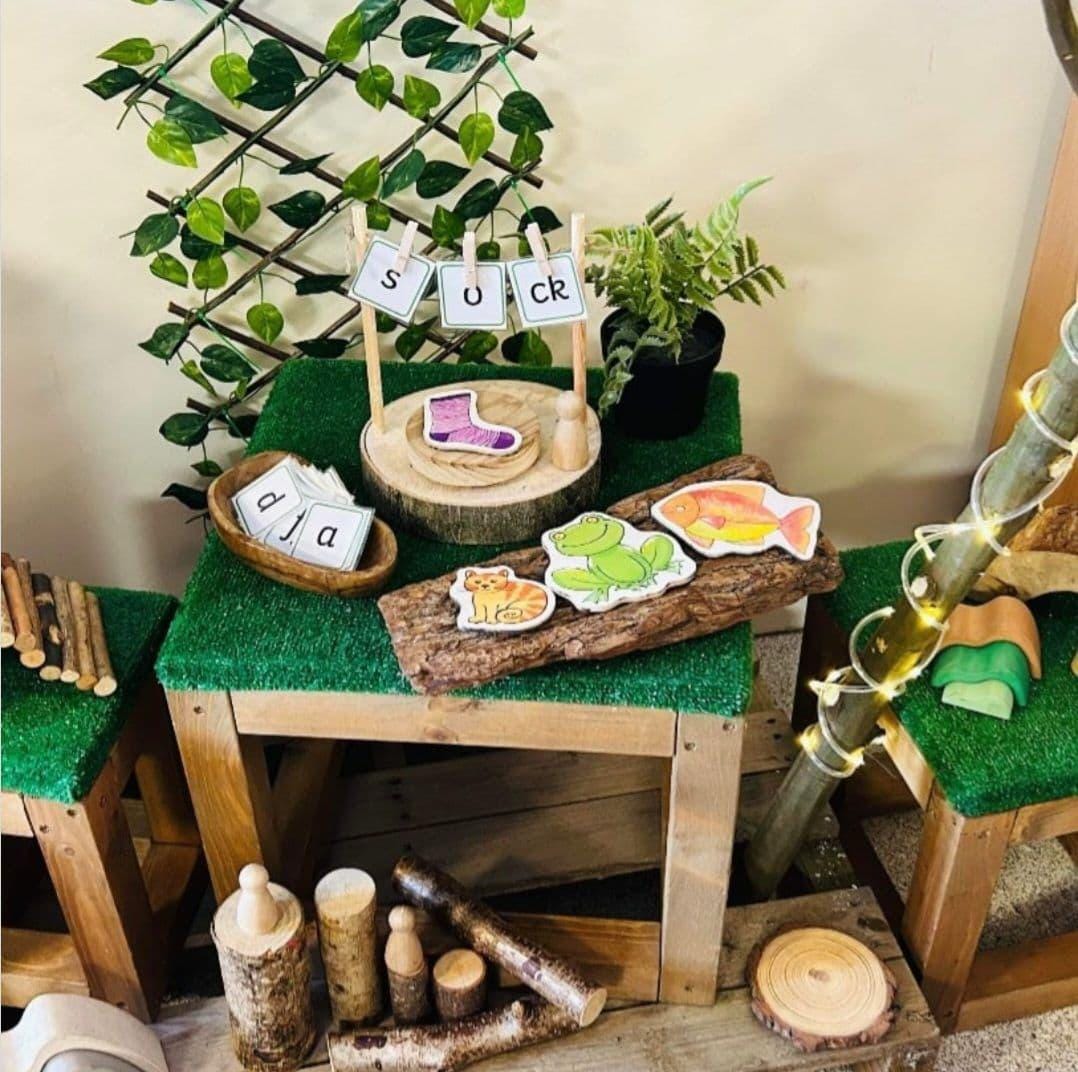 Natural Log Slice Washing Line