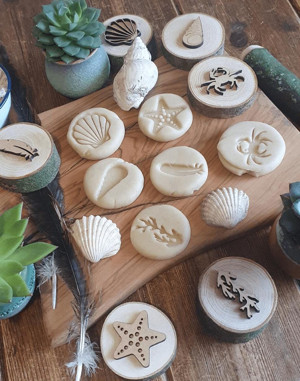 Seaside Beach Playdough Stamps - Set of 6