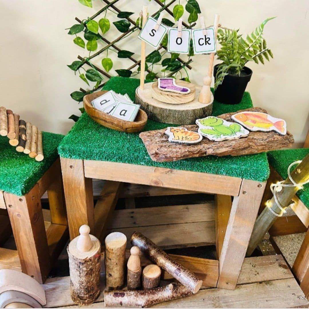 Natural Log Slice Washing Line