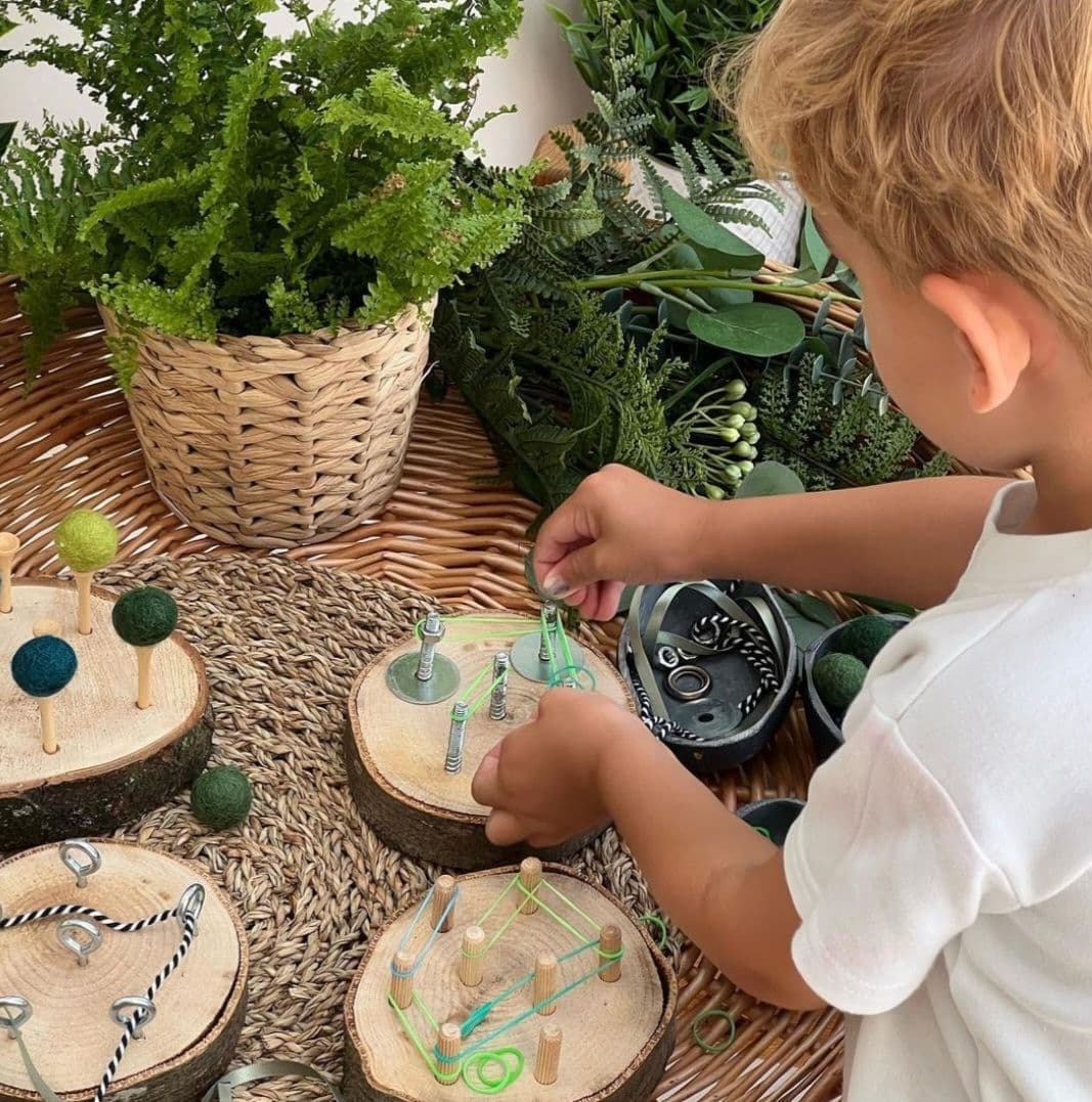 DIY Mini Log Slice Geo Boards