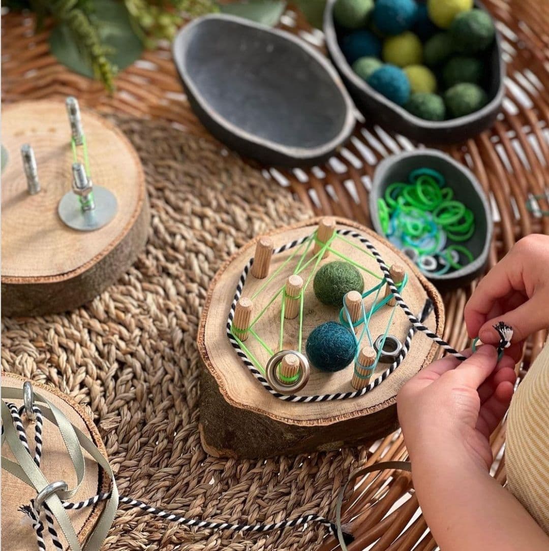 DIY Mini Log Slice Geo Boards